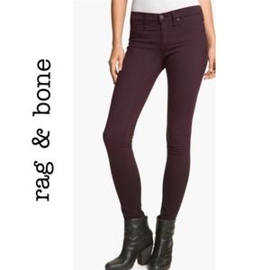 Rag & bone Skinny Jean in Burgundy size 25